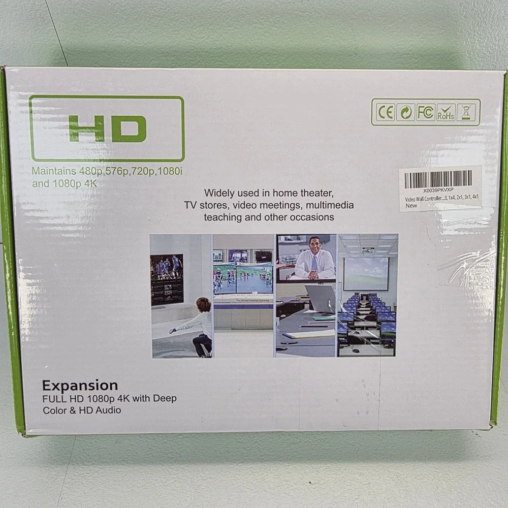4Kx2K TV Wall Controller Video Processor 4x HDMI Input 4x HDMI Output‎ Remote